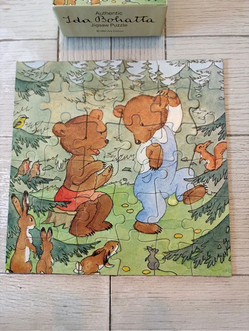 Vintage 1982 Authentic Ida Bojhatta Jigsaw Puzzle, 36 Pcs 7.5x7.5